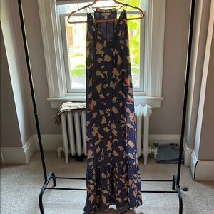 Nine West Blue and Cream Patterned Dress